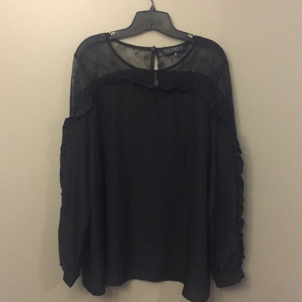 Eloquii ruffle sleeve dress